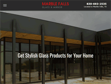 Tablet Screenshot of marblefallsglass.com